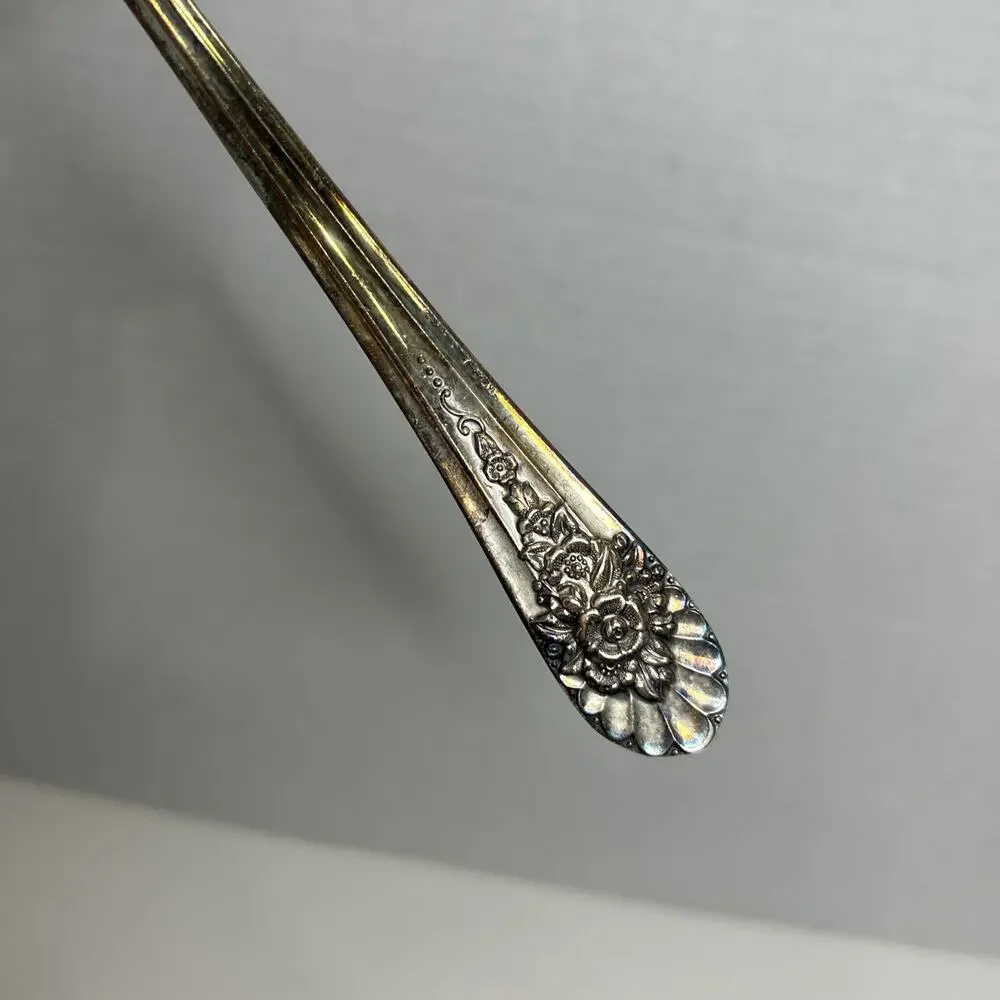 Wm Rogers 1953 Silverplate JUBLILEE Flatware 8.5” Serving Spoons Set Of 2